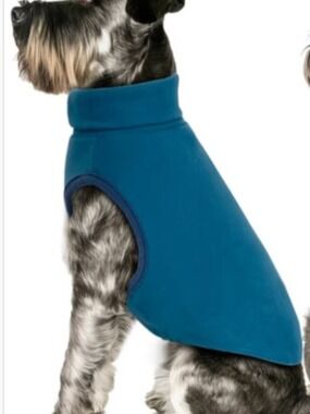 KYEESE Dog Sweater Size Medium Blue Fleece Turtleneck Pullover